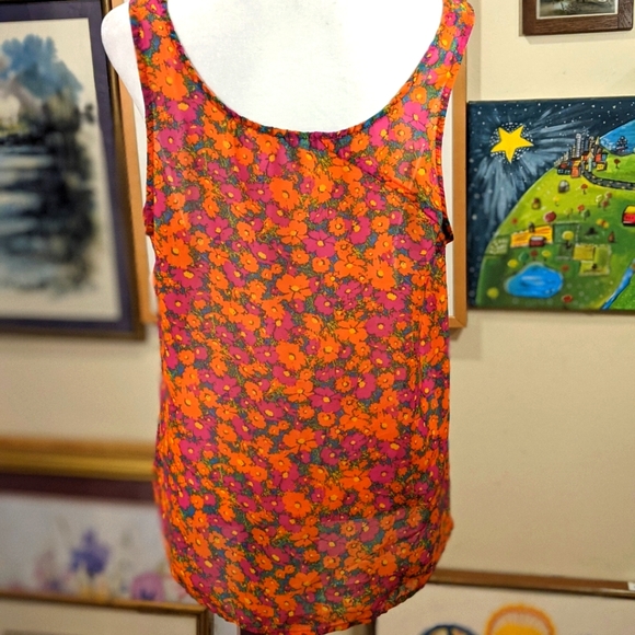 Volcom Floral Tank Sz L / 14 - Picture 5 of 9